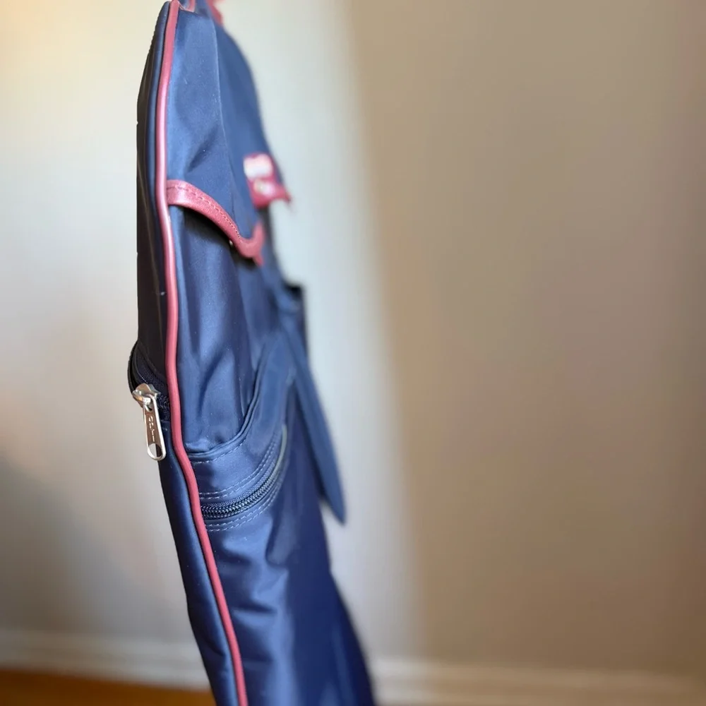 American Tourister Garment Bag Hanging Travel Suit Dress Cover Navy Blue